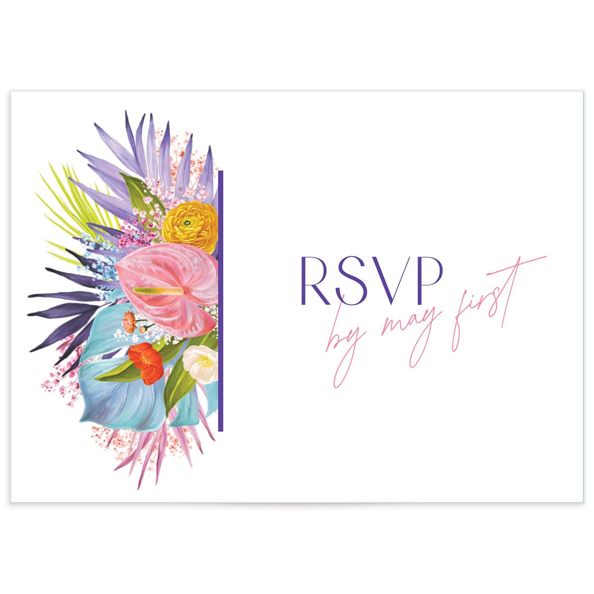 Electric Palm Wedding Response Cards