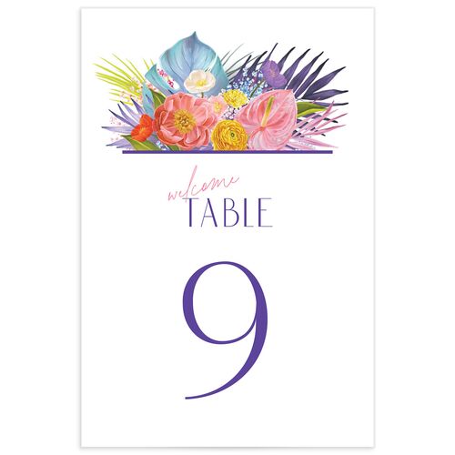 Electric Palm Table Numbers Lilac Signature