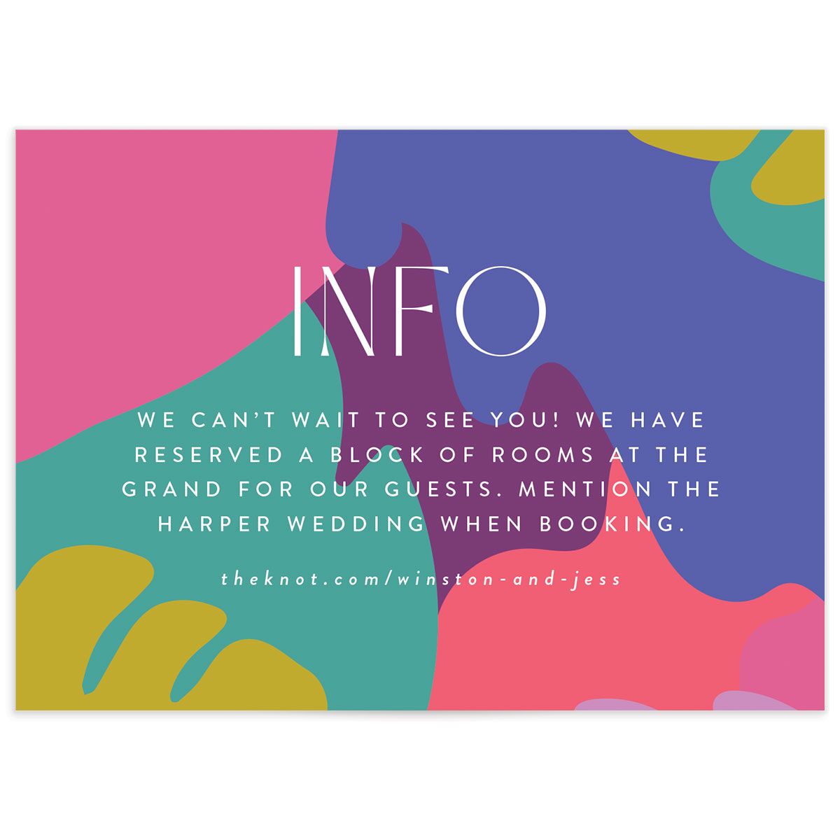 Tropical Shapes Wedding Enclosure Cards