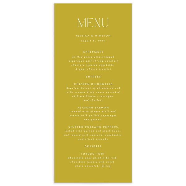 Tropical Shapes Menus front in Teal