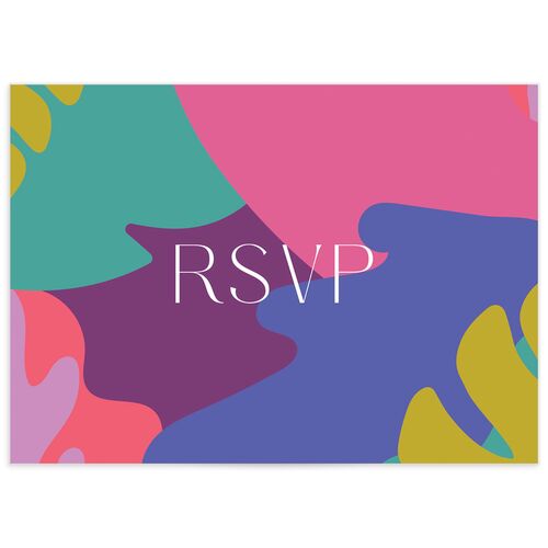 Tropical Shapes Wedding Response Cards - 