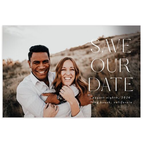 Tropical Shapes Save The Date Postcards - 