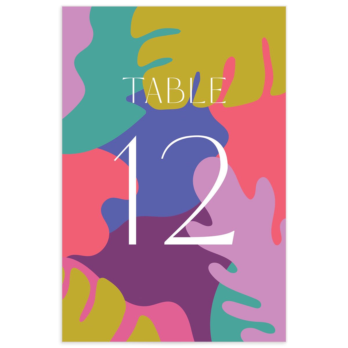 Tropical Shapes Table Numbers Sky Signature