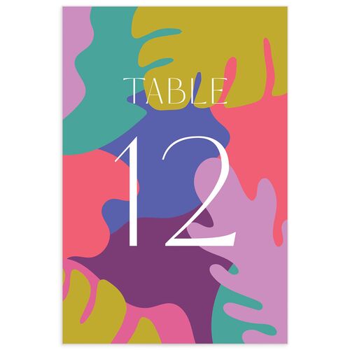 Tropical Shapes Table Numbers