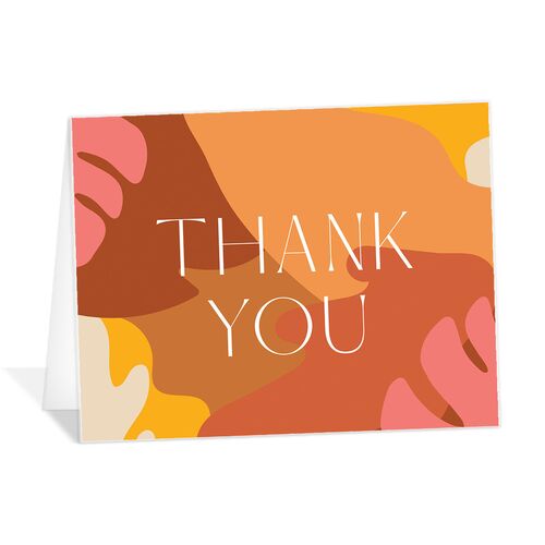 Tropical Shapes Thank You Cards Copper