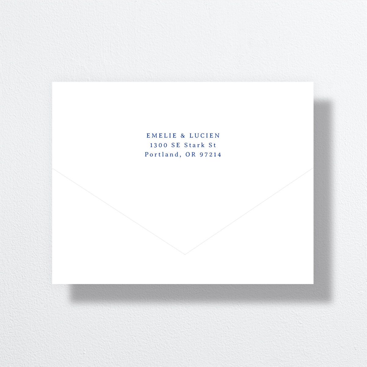 Vintage Toile All-in-One Wedding Invitations Sapphire Signature Light Both Recipient and Return Addresses No