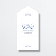Vintage Toile All-in-One Wedding Invitations Sapphire Signature Light Both Recipient and Return Addresses No