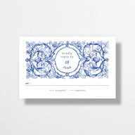 Vintage Toile All-in-One Wedding Invitations Sapphire Signature Light Both Recipient and Return Addresses No