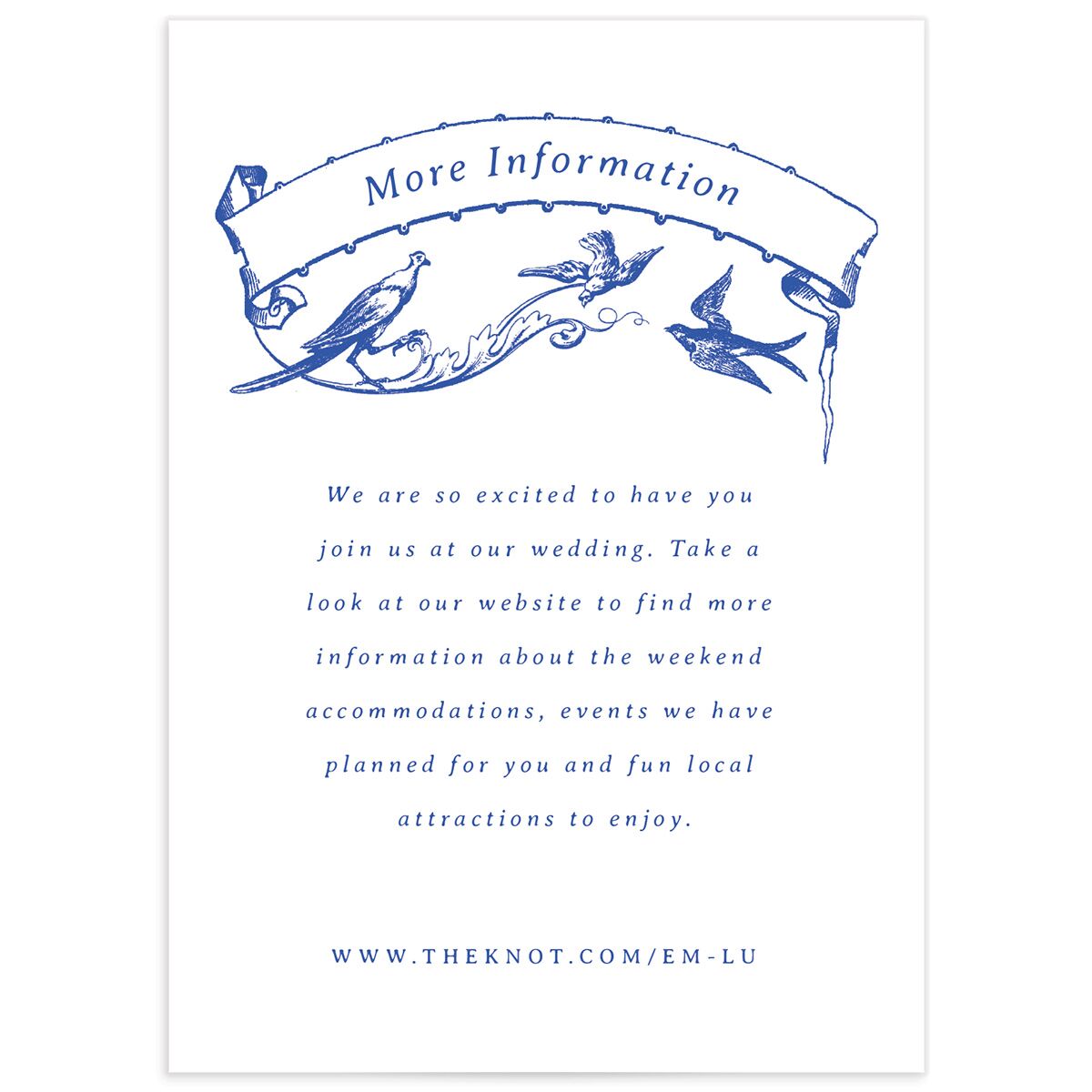 Vintage Toile Wedding Enclosure Cards