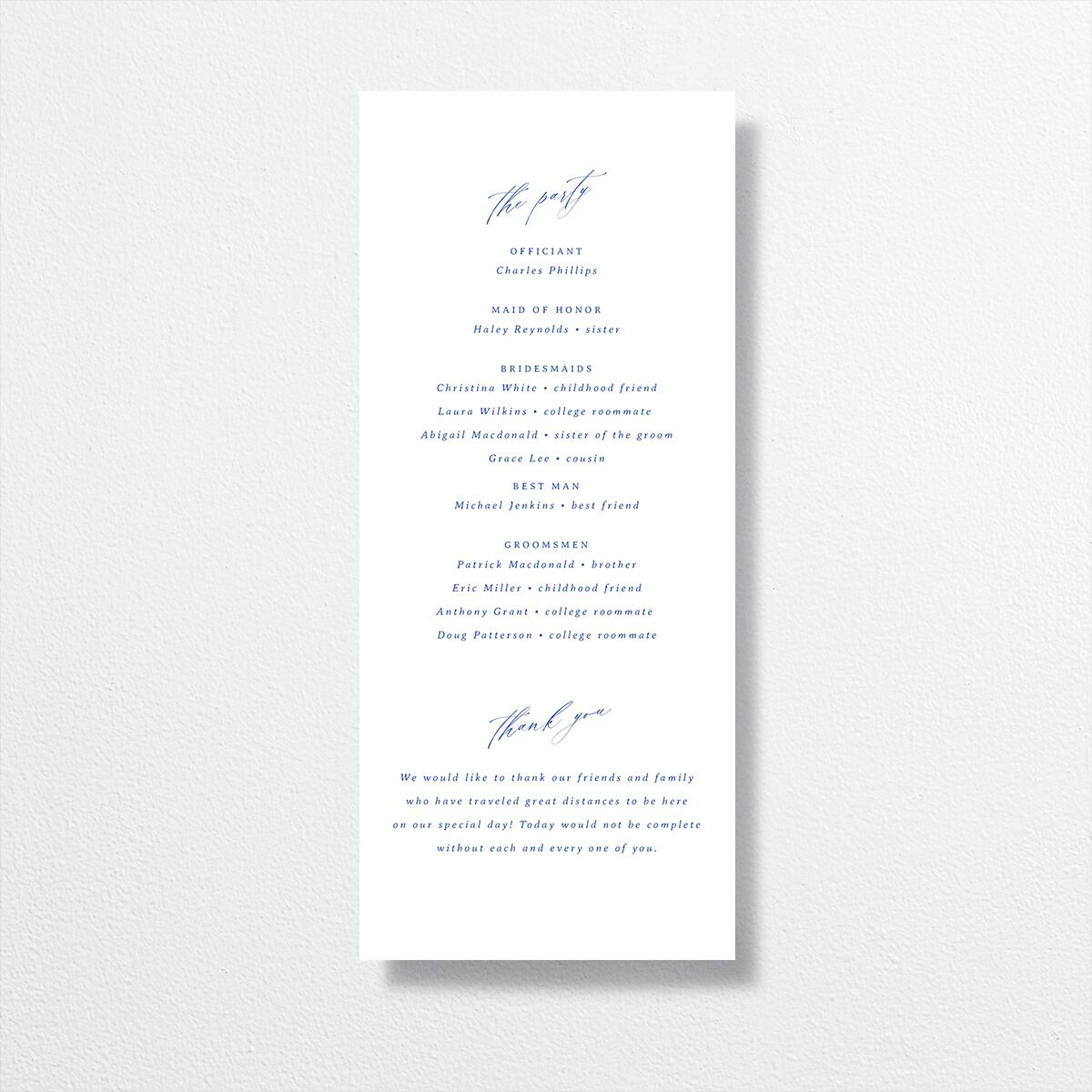 Vintage Toile Wedding Programs Sapphire Signature