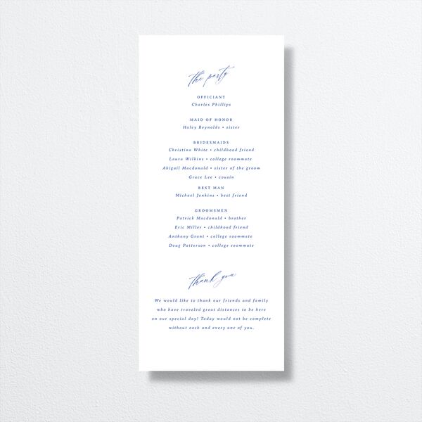 Vintage Toile Wedding Programs Sapphire Signature