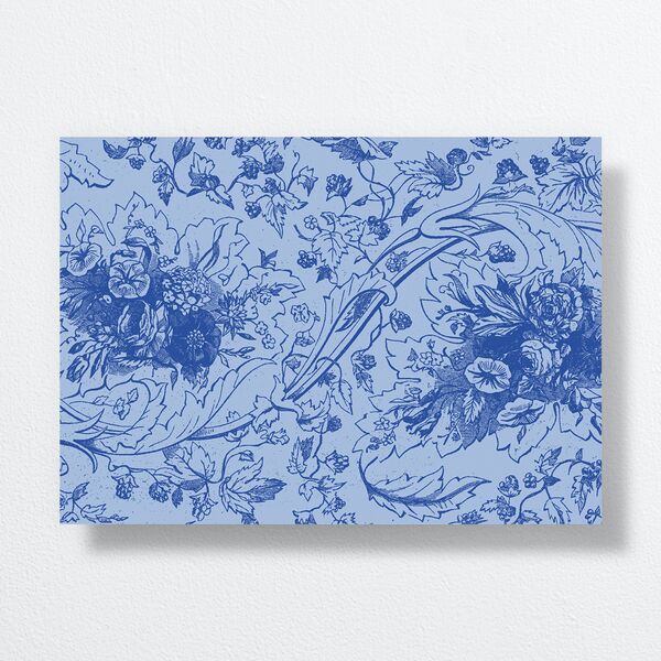 Vintage Toile Save The Date Cards back in Blue