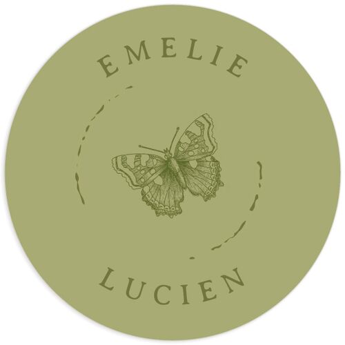 Vintage Toile Wedding Stickers - 