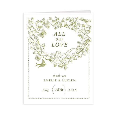 Vintage Toile Thank You Cards - 