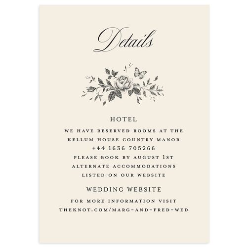 Elegant Rose Crest Wedding Enclosure Cards Midnight Signature Standard