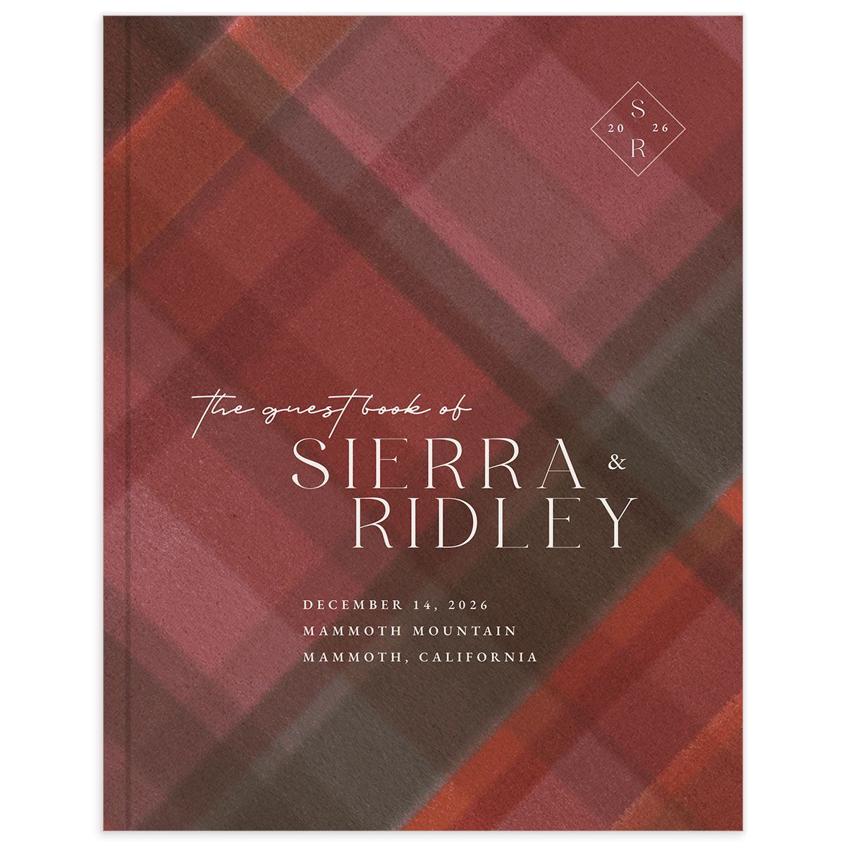 Forest Flannel Wedding Guest Book
