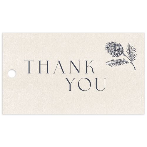 Forest Flannel Favor Gift Tags Dark Navy Recycled