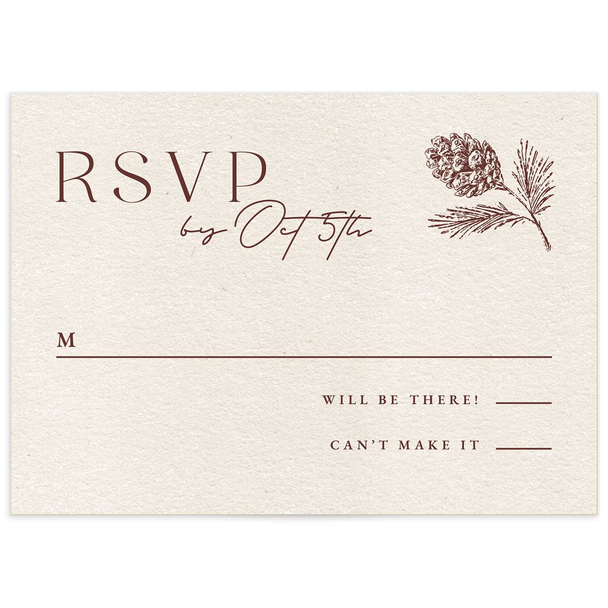 Forest Flannel Wedding Response Cards