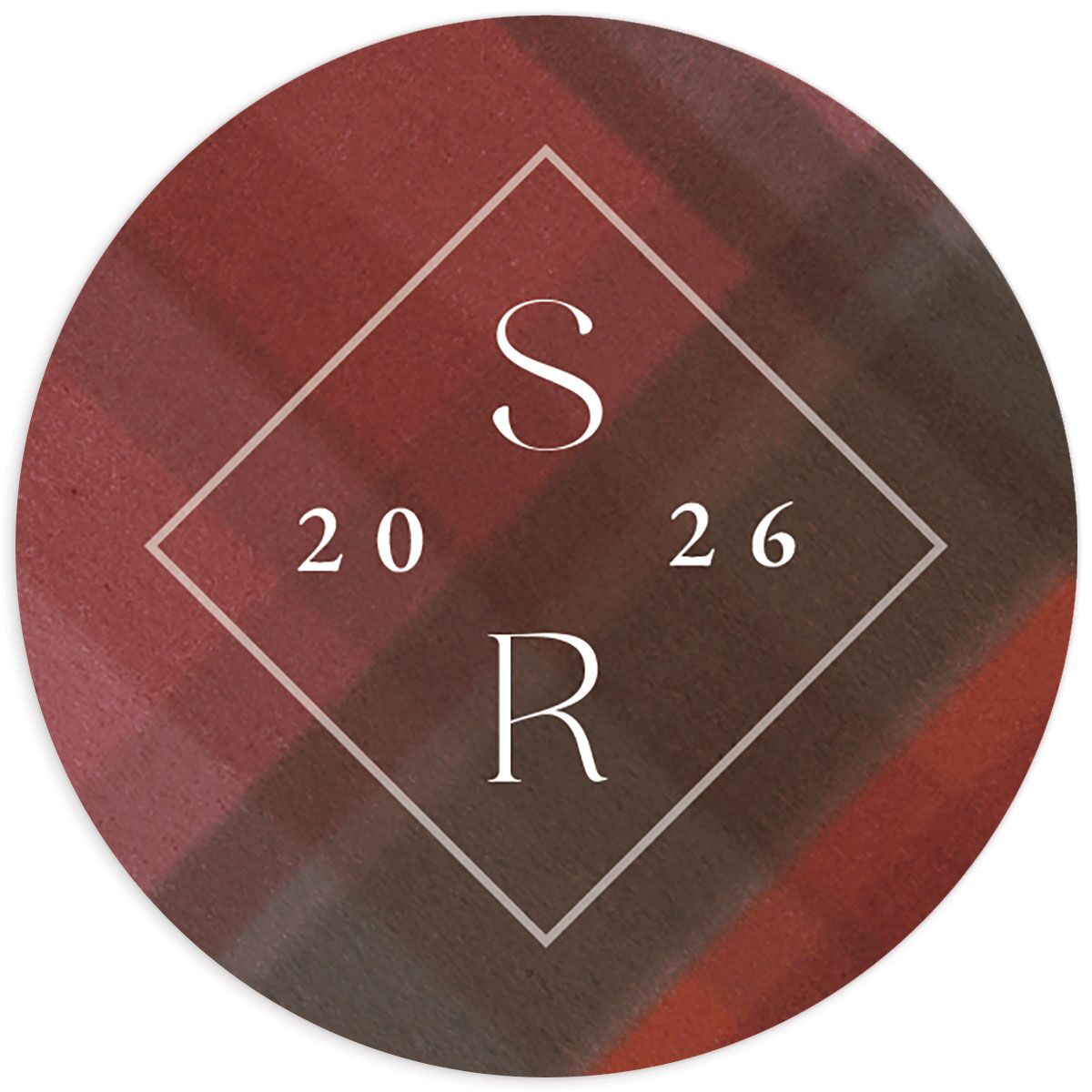 Forest Flannel Wedding Stickers