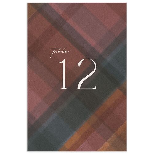 Forest Flannel Table Numbers Rust Signature
