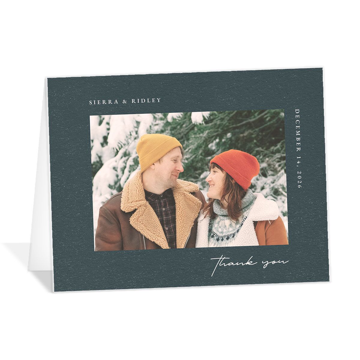 Forest Flannel Thank You Cards