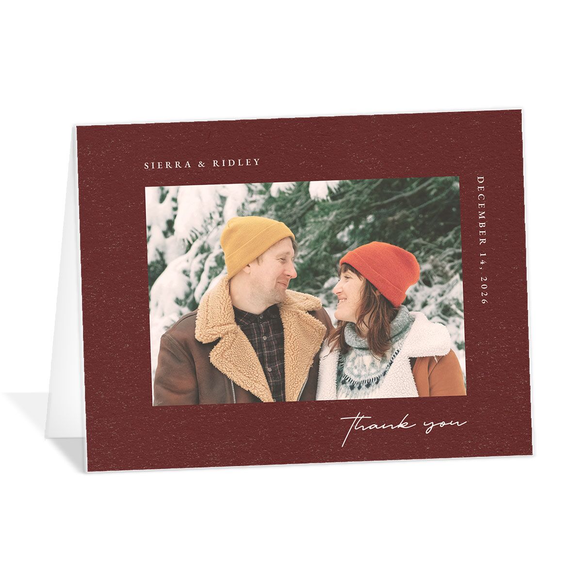 Forest Flannel Thank You Cards