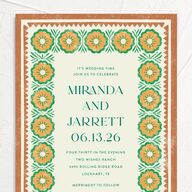 Boho Frame Wedding Invitations Ultramarine Signature No