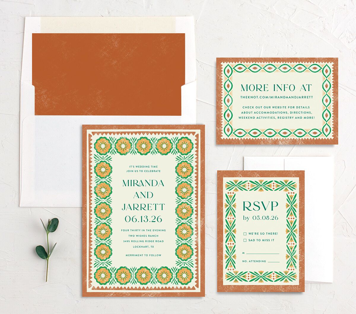 Boho Frame Wedding Invitations Ultramarine Signature No