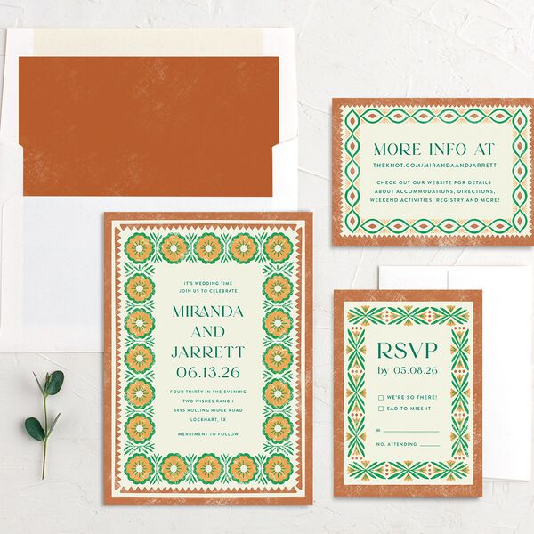 Boho Frame Wedding Invitations Ultramarine Signature No