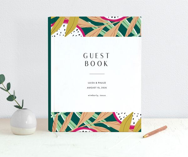 Vibrant Rio Wedding Guest Book front