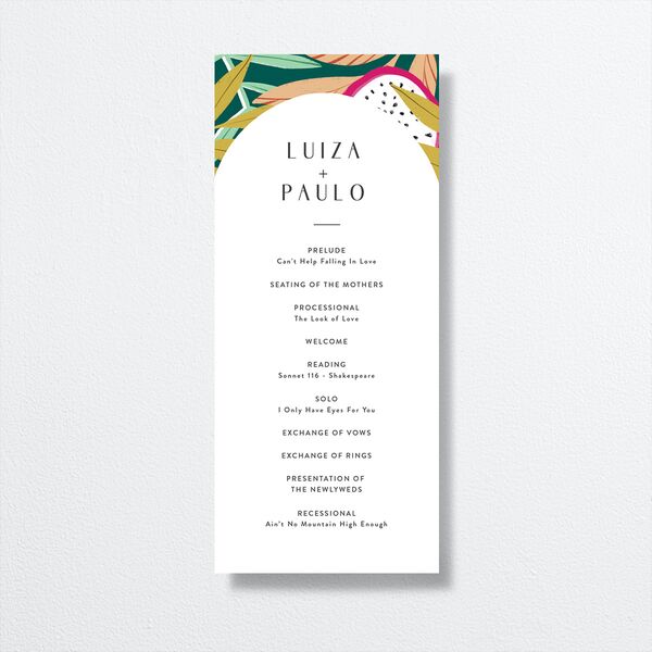 Vibrant Rio Wedding Programs front