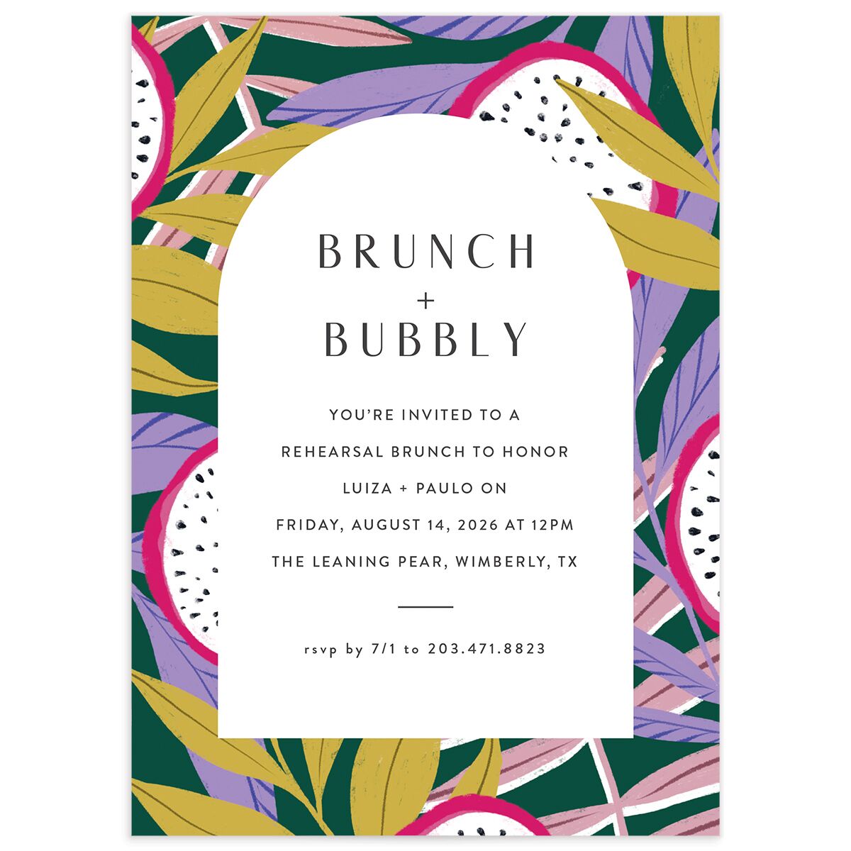 Vibrant Rio Rehearsal Dinner Invitations