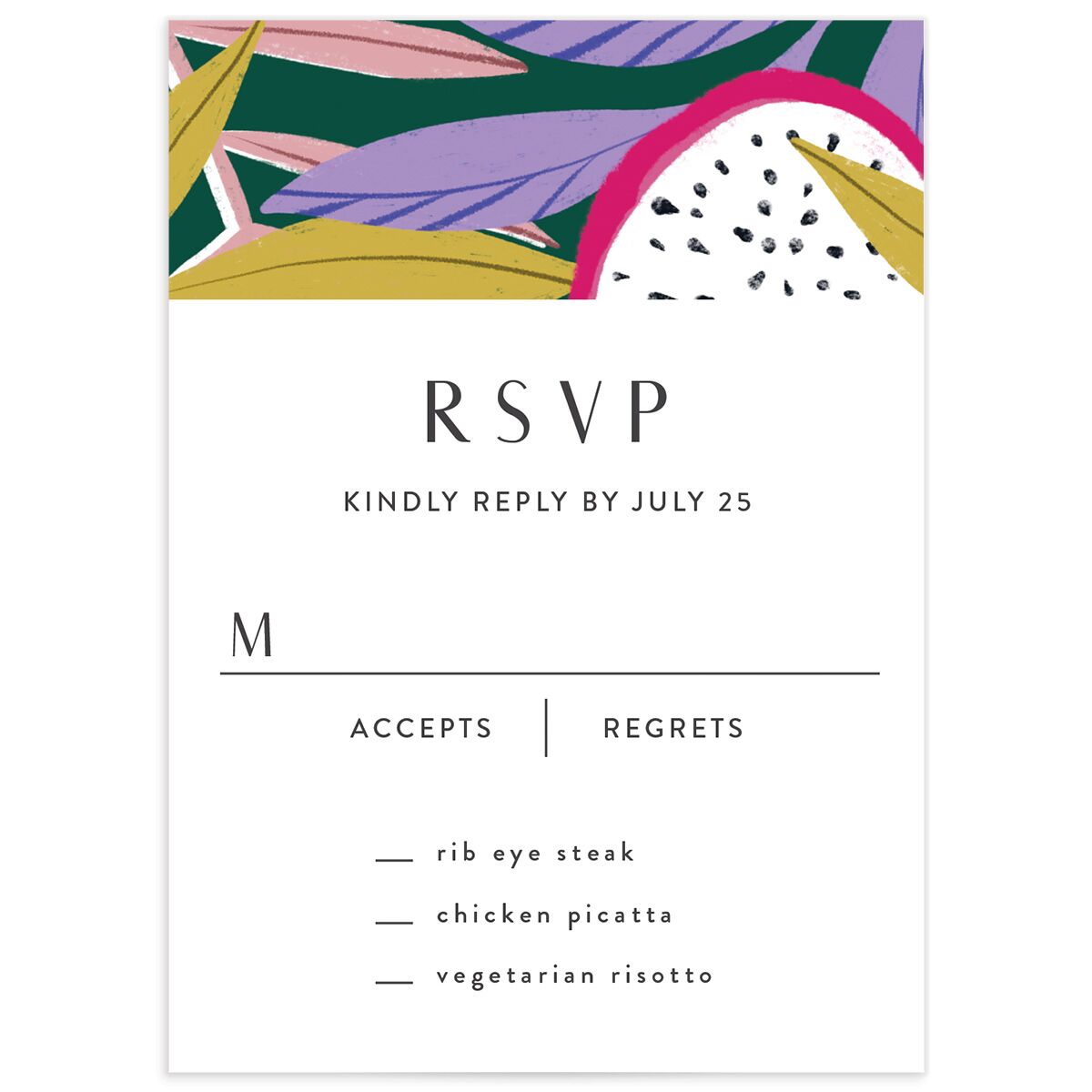 Vibrant Rio Wedding Response Cards