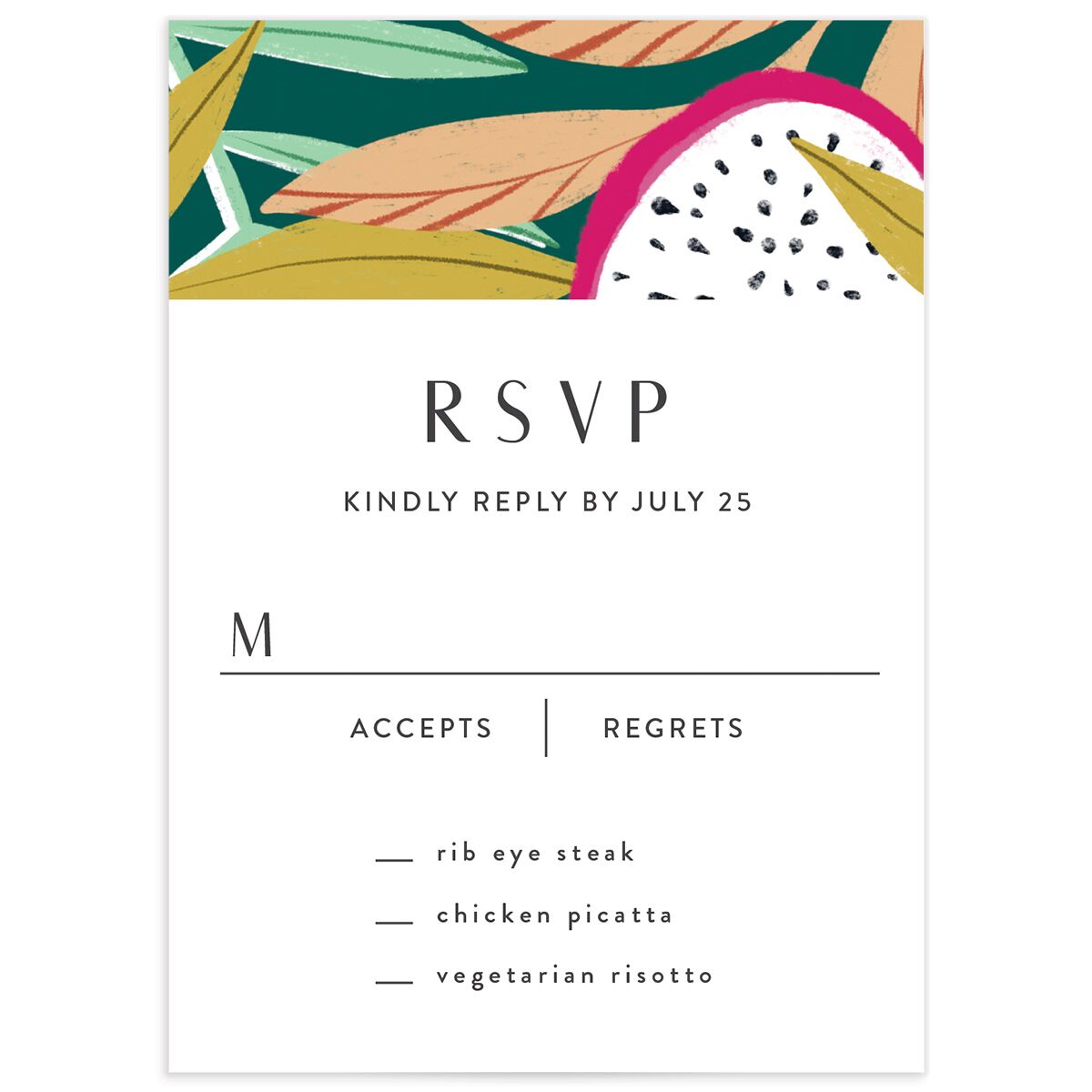 Vibrant Rio Wedding Response Cards