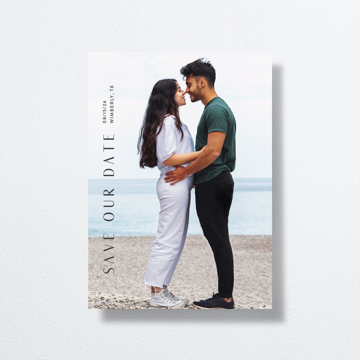 Vibrant Rio Save The Date Cards back in teal