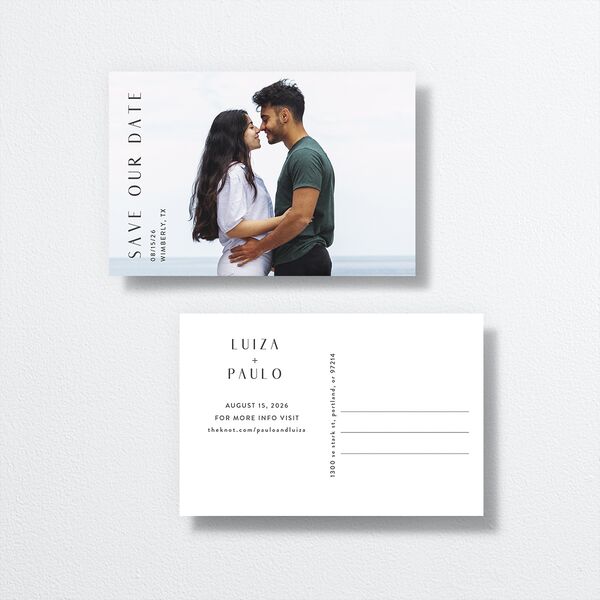 Vibrant Rio Save The Date Postcards Golden Green