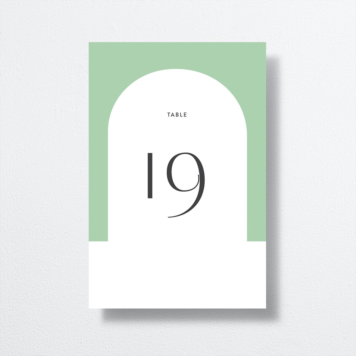 Vibrant Rio Table Numbers front in teal