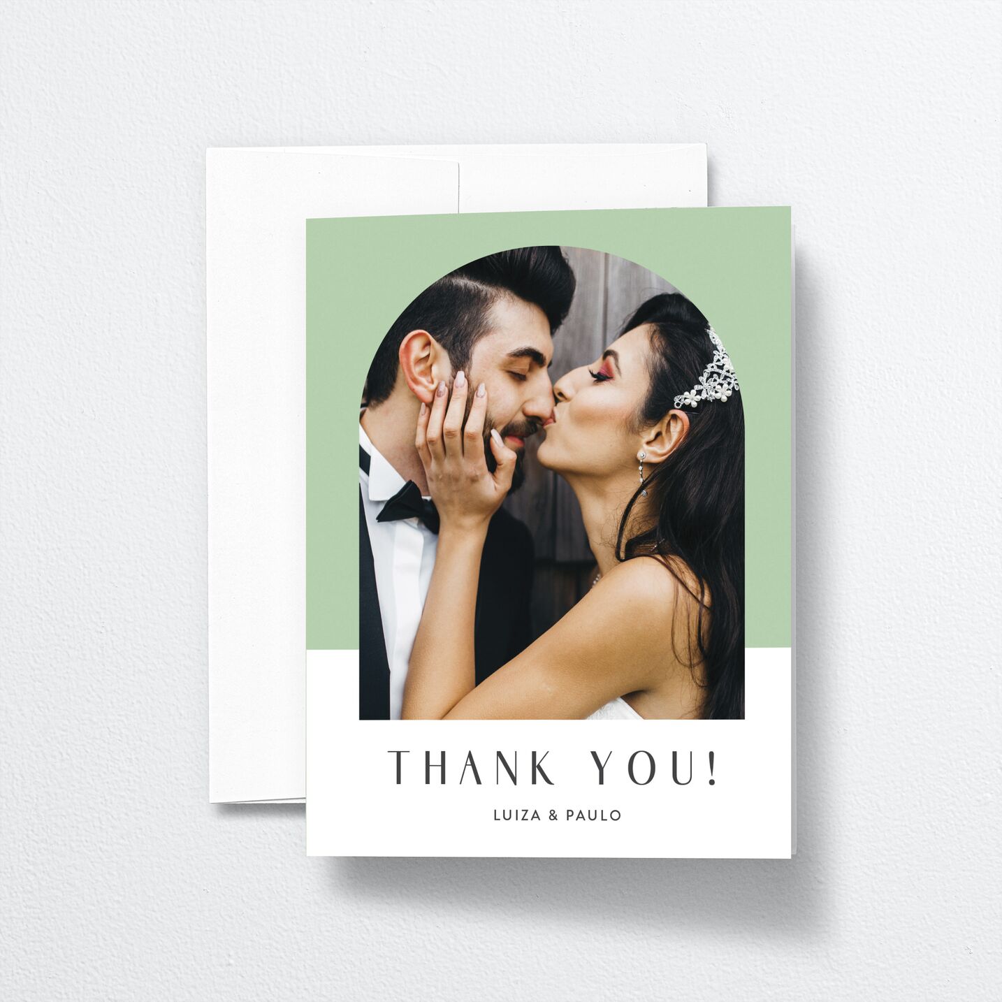 Vibrant Rio Thank You Cards front in teal