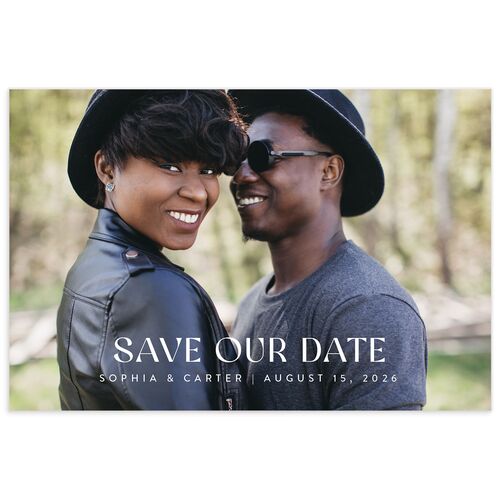 Modern Winery Save The Date Postcards - Green