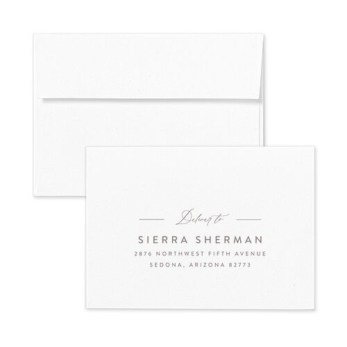 Painted Desert Wedding Response Card Standard Envelopes White Dusty Rose Return Address Signature Standard