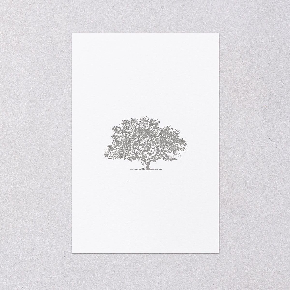 Southern Oak Tree Foil Table Numbers Gold Pure White Signature