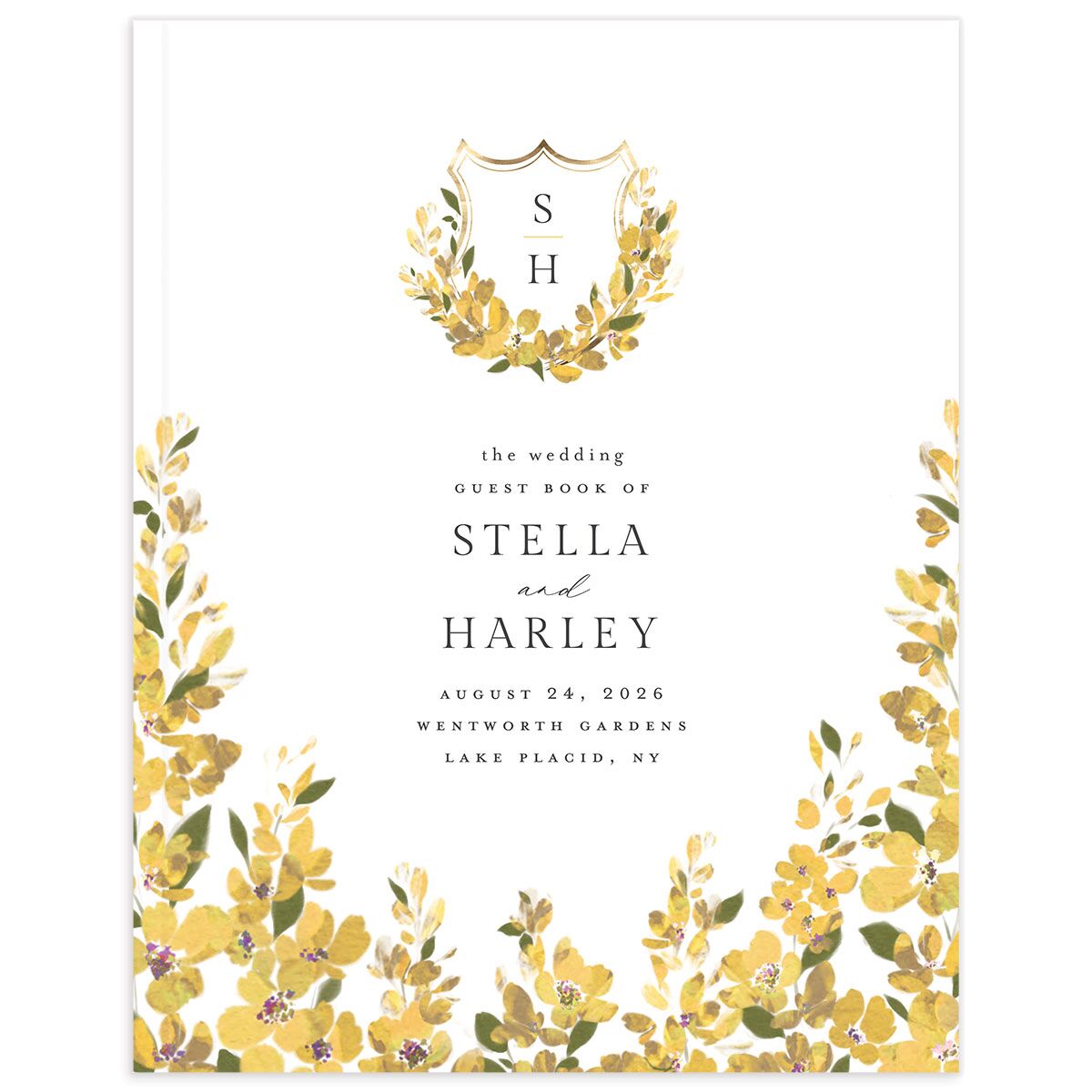 Delphinium Crest Guest Books