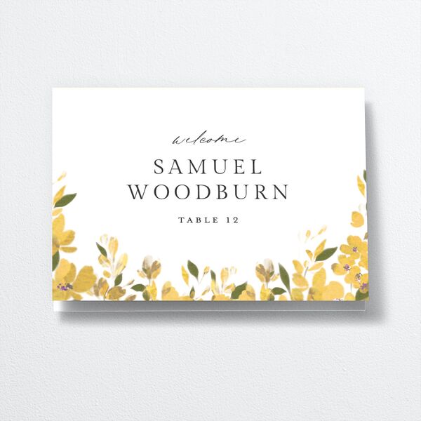 Delphinium Crest Place Cards Daffodil Signature
