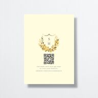 Delphinium Crest Save the Date Cards Daffodil Signature smooth No