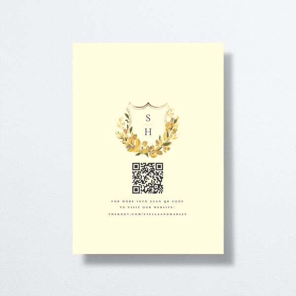 Delphinium Crest Save the Date Cards Daffodil Signature smooth No
