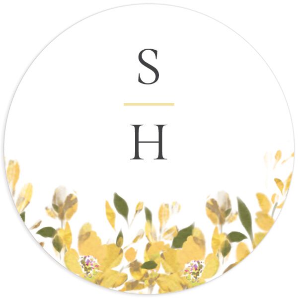 Delphinium Crest Wedding Stickers