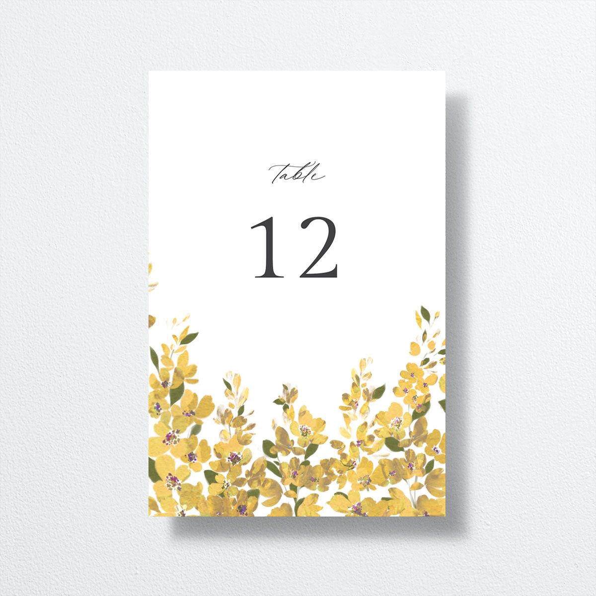 Delphinium Crest Table Numbers Daffodil Signature