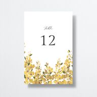 Delphinium Crest Table Numbers Daffodil Signature