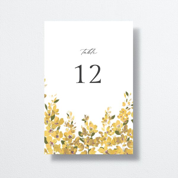 Delphinium Crest Table Numbers Daffodil Signature
