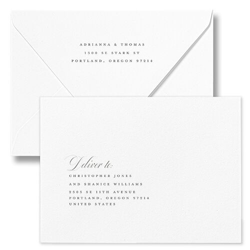 Classic Capture Rehearsal Dinner Invitation Euro Envelopes White Eucalyptus Both Recipient and Return Addresses Luxe Signature